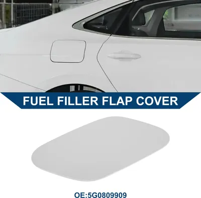 Image de Capuchon De Porte De Réservoir De Carburant Pour Volkswagen Golf 2014-2019 Couvercle De Trappe De Remplissage De Carburant Type De Clip No.5G0809909 Abs Blanc