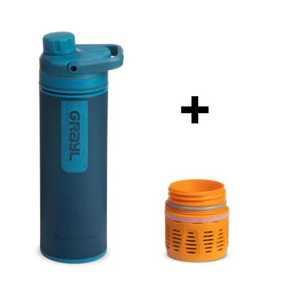 Produktbild von GRAYL UltraPress™ Purifier Bottle Forest Blue + Ersatzfilter
