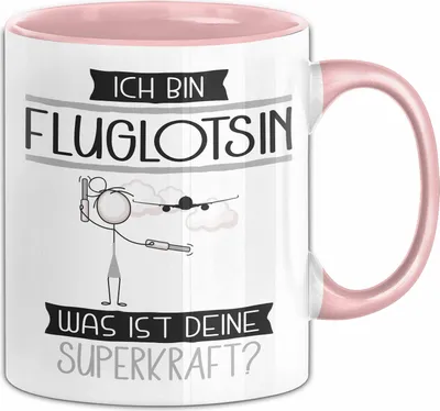 Produktbild von Fluglotsin Geschenk Tasse Ich Bin Fluglotsin Was Ist Deine Superkraft Geschenkidee Lustig Geburtstag Weihnachten (Rosa)