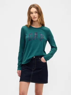 Produktbild von GAP T-Shirt mit Logo, langärmelig, Rundhalsausschnitt, Größe XL