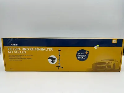 Produktbild von Filmer Felgen- und Reifenhalter mit Rollen 37.804 fuer 4 Reifen bis 100 kg Schwarz