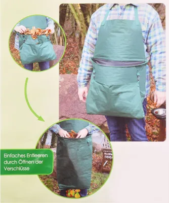 Produktbild von Grüner Jan Gartenschürze mit integriertem Abfallsack Gartenarbeit Beetpflege