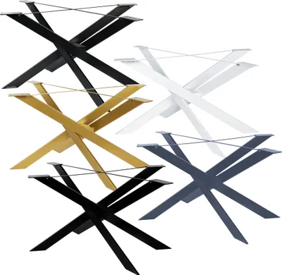 Obrázok produktu pre Magnetický nábytok Stolový rám ( čierny 115 x 75 x H 71 cm ) Orion Design Cross Frame Heavy Duty Solid Table Skids Steel Table Legs Metal