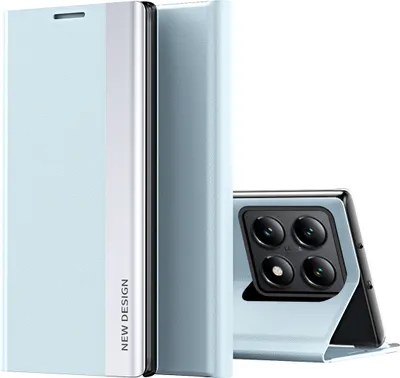 Obrázek produktu pro Pouzdro pro Xiaomi 14T, MagnetickéPolyuretanKožené Pouzdro s Funkcí Stojánku modré