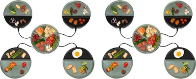 Productafbeelding van Bourgini Chef's Dinner Party Gourmetstel – Glazed Grey – 8 Personen – Bakplaat – PFAS-vrij