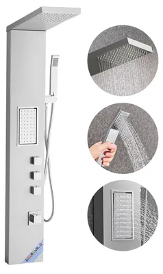 Produktbild von VEVOR Duschpaneel-Turmsystem (3 in 1) mit Regenwasserfall-Duschkopf, (1345 mm) D