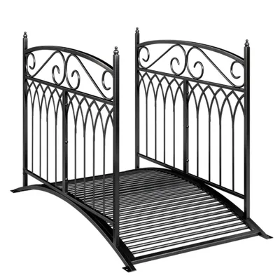 Produktbild von Gartenbrücke 135,5 cm Teichbrücke Einfache Montage Schwarz
