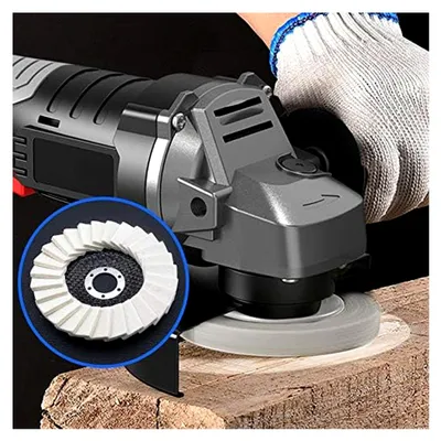 Produktbild von 5 Polierscheiben 125 mm x 22,2 mm Filz Polierfächerscheiben für Winkelschleifer