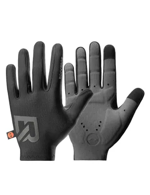 Produktbild von ROCKBROS Fahrradhandschuhe Langfinger Radhandschuhe mit Fleece-Innenfutter und Polsterung für Rennrad MTB E-Bike Schwarz L