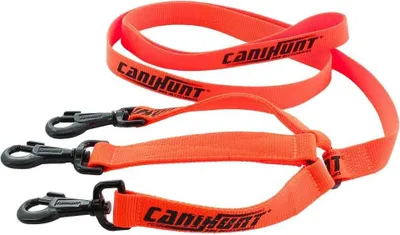 Image de Canihunt Hunter First Flat Tripler Laisse Orange 150 cm Orange 150 cm