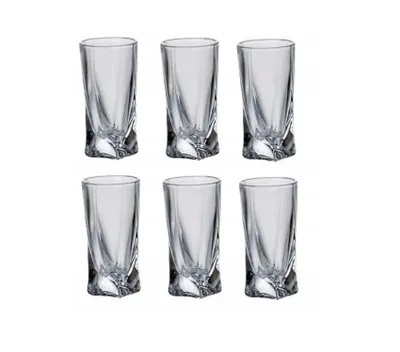 Obrázek produktu pro Skleněná sada panák koktejlová sklenice 6 kusů QUADRO 50 ml HOMLA