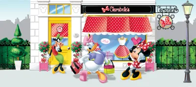 Immagine prodotto di Poster Disney Minnie Mouse & Daisy Duck Rosso, rosa e verde - 600870 - 202 x 90 cm