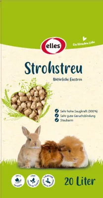 Produktbild von Strohstreu 8mm Pellets staubarm Naturprodukt 20 L für Katzen und Nager