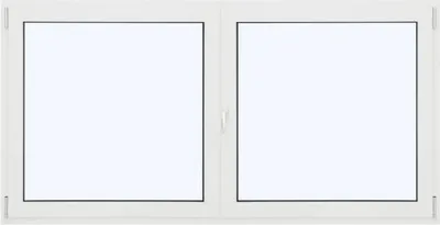 Produktbild von ARON Ternum Aluminiumfenster RAL 9016 verkehrsweiß 2 Flügelig (Dreh/Dreh-Kipp) mit beweglichem Pfosten (Stulp) 1100x1000