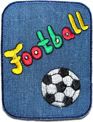 Obrázok produktu pre Futbal Detský futbal - záplata, nažehľovacia, nažehľovacia, nášivka, nažehľovacia, veľkosť: 9,3 x 7,5 cm