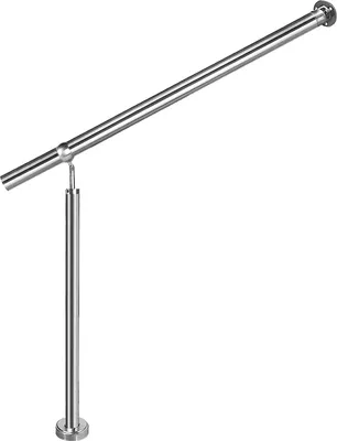 Produktbild von VA-Cerulean Edelstahl Eingangsgeländer Treppengeländer Handlauf Geländer für Innen Außen Treppen Wandhandlauf mit 1 Pfosten (120 cm)