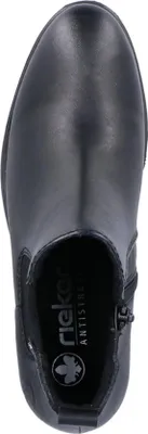 Produktbild von Rieker Damen Stiefelette klassischer Chelsea Boot mit Blockabsatz 73971, Größe:40 EU, Farbe:Schwarz