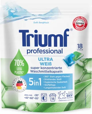 Obrázok produktu pre Kapsułki do prania Triumf Dual Power Weiss 18 sztuk