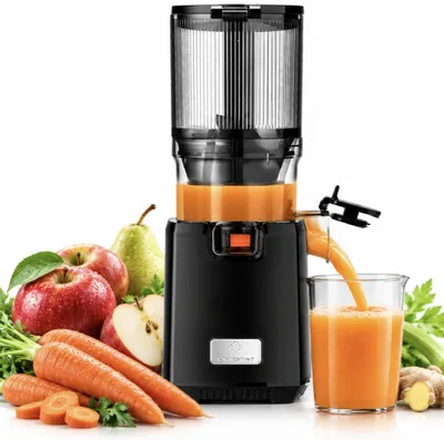 Produktbild von Rush Clear™ Slow Juicer für die Familie, 130mm Einfüllöffnung Kaltpresse-Entsafter, 1.8L, spülmaschinenfeste Teile, inkl. Saftrezepte