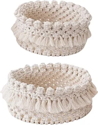 Produktbild von Famanu Aufbewahrungskörbe 2er Set - Baumwollgewebt, Beige