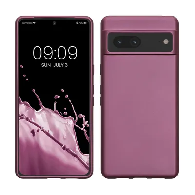 Produktbild von kwmobile Case kompatibel mit Google Pixel 7 Hülle - Schutzhülle aus Silikon metallisch schimmernd - Handyhülle Metallic Lavendel