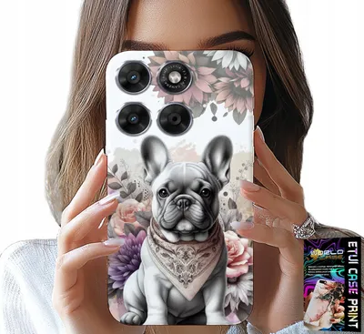 Zdjęcie produktu dla Etui Do Motorola Edge 70 - Buldog Buldogi Pieski Rasy Psów Plecki