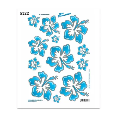 Zdjęcie produktu dla Naklejka Hibisco Blue 35 x 25 cm