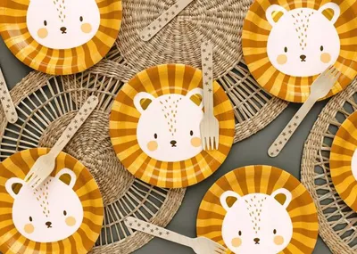 Zdjęcie produktu dla PartyDeco TPP76, Płyta, Okrągły, Papier, Pomarańczowy, Obraz, 6 szt.