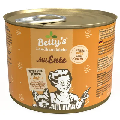 Produktbild von Bettys Landhausküche Hund mit Ente 200 g