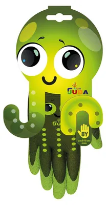 Immagine prodotto di Guanti da lavoro Edm in nylon/lattice per bambini da giardinaggio Verde 8 anni Verde 8 anni