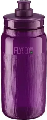 A purple water bottle with a textured design and the brand name "FLY550" printed on it.