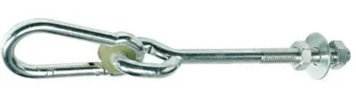 Produktbild von Schaukelhaken mit Gewinde 12x230mm ZB - schaukelnd mit Karabiner - Verpackung 1 Stk