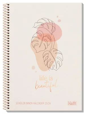 Produktbild von Häfft College-Timer 25/26 Life is beautiful DIN A4