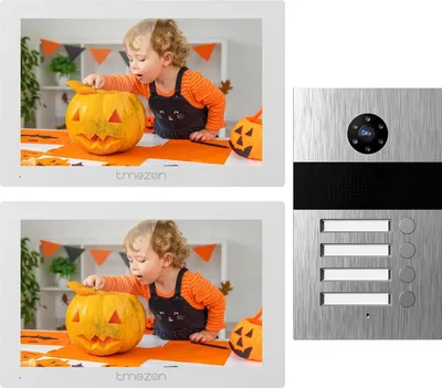 Zdjęcie produktu dla Bezprzewodowy wideodomofon, 7-calowy kolorowy ekran dotykowy, rozdzielczość 1080P, tryb głośnomówiący, 2M1T