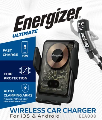 Zdjęcie produktu dla Energizer ECA008, Automatyczna, USB, Bezprzewodowe ładowanie, Czarny