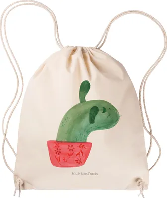 Produktbild von Mr. & Mrs. Panda Turnbeutel Kaktus Mama - Transparent - Geschenk, Drawstring Bag, Quote, Beutel, Büro, Sportbeutel, Motivation, Ärger, Jutebeutel, wander rucksack
