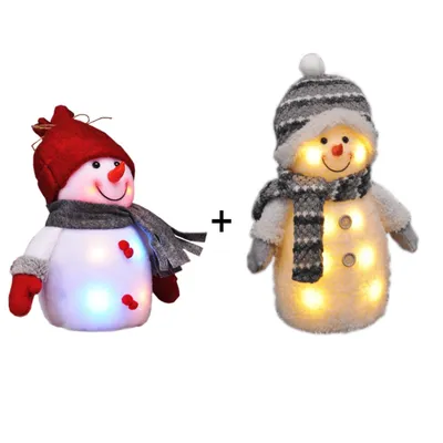 Produktbild von 2er Set Schneemann Deko Weihnachten Adventsdekoration