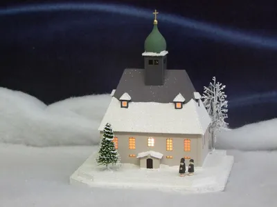 Productafbeelding van Lichtbak, Bergkirche, Oberschönberg, afmetingen ongeveer 19 x 17 x 22 cm. NIEUW