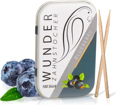 Produktbild von WUNDER Zahnstocher BLUEBERRY Dose 100 Stück