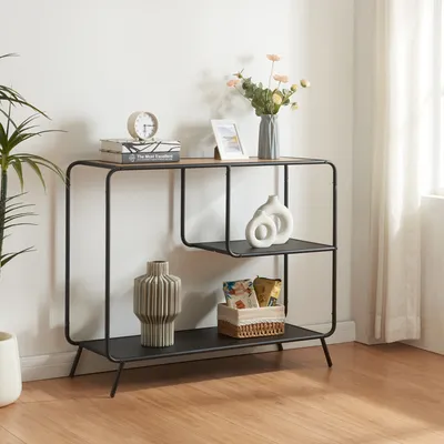 Obrázok produktu pre Konzolový stolík 'Krødsherad' 83x102x36cm čierny/dub