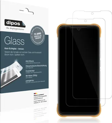 Produktbild von 2x Schutzfolie für Umidigi Bison X10 - Anti-Shock 9H Folie dipos Glass Kunststoffglas