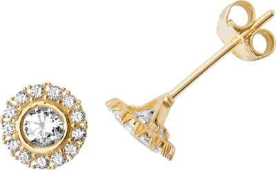 Image de Boucles d'Oreilles Femme Or 375/1000 avec Oxyde de Zirconium - 6mm*6mm; TRS27121