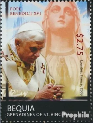 Produktbild von Briefmarken St. Vincent - Bequia 2010 Mi 664 (kompl.Ausg.) postfrisch Papst Benedikt XVI. in Lourdes