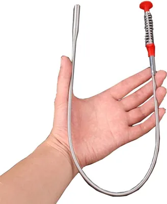 Produktbild von Abflussreiniger Rohrbürste Abflussfrei Rohr Abfluss Siphon Bürste Spirale Haare, Länge:60 cm