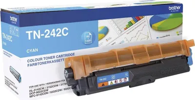 Produktbild von Brother TN-242C, Toner, Cyan, Laser, Brother, HL-3142CW, HL-3152CDW, HL-3172CDW, DCP-9022CDW, MFC-9142CDN, MFC-9332CDW, MFC-9342CDW, ISO / IEC 19798