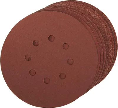 Produktbild von Silverline Klettschleifscheiben, gelocht, 150 mm, 10-tlg. Satz 4 x 60er, 2 x 80er, 120er, 240er-Körnung