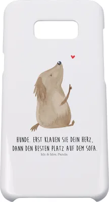 Produktbild von Mr. & Mrs. Panda Samsung Galaxy S8 plus Handyhülle  Hund Liebe - Weiß - Geschenk, Herz, Hülle, Handy Case, Sprüche, Cover, Hunde