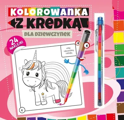 Produktbild von Kolorowanka z kredką Dla dziewczynek