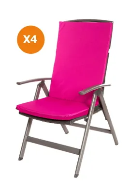 Produktbild von Stuhlkissen 4er set | Sitzkissen 110x47x4cm Rosa | sitzkissen gartenmöbel sitzkissen stuhl | stuhlkissen outdoor