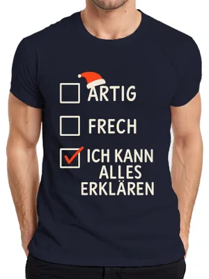 Obrázok produktu pre vtipný vianočný darček Dokážem vysvetliť všetko drzý výrok pánske tričko, námorná farba, 3XL